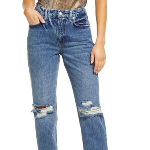 Good '90s Ripped Slim Fit Straight Leg Jeans (size 16) - Good American